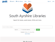 Tablet Screenshot of library.south-ayrshire.gov.uk